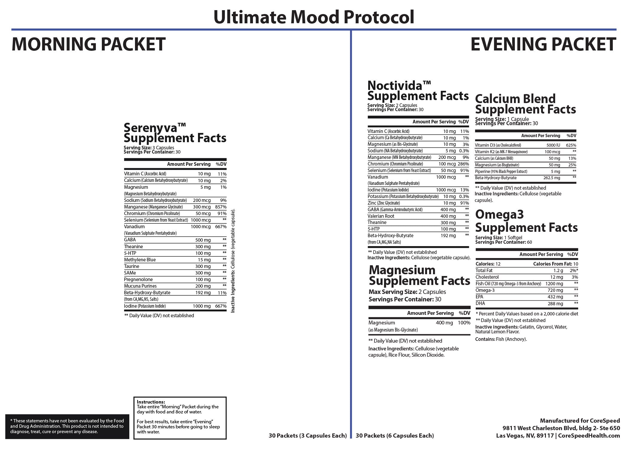 Ultimate Mood Support — Supplement Facts